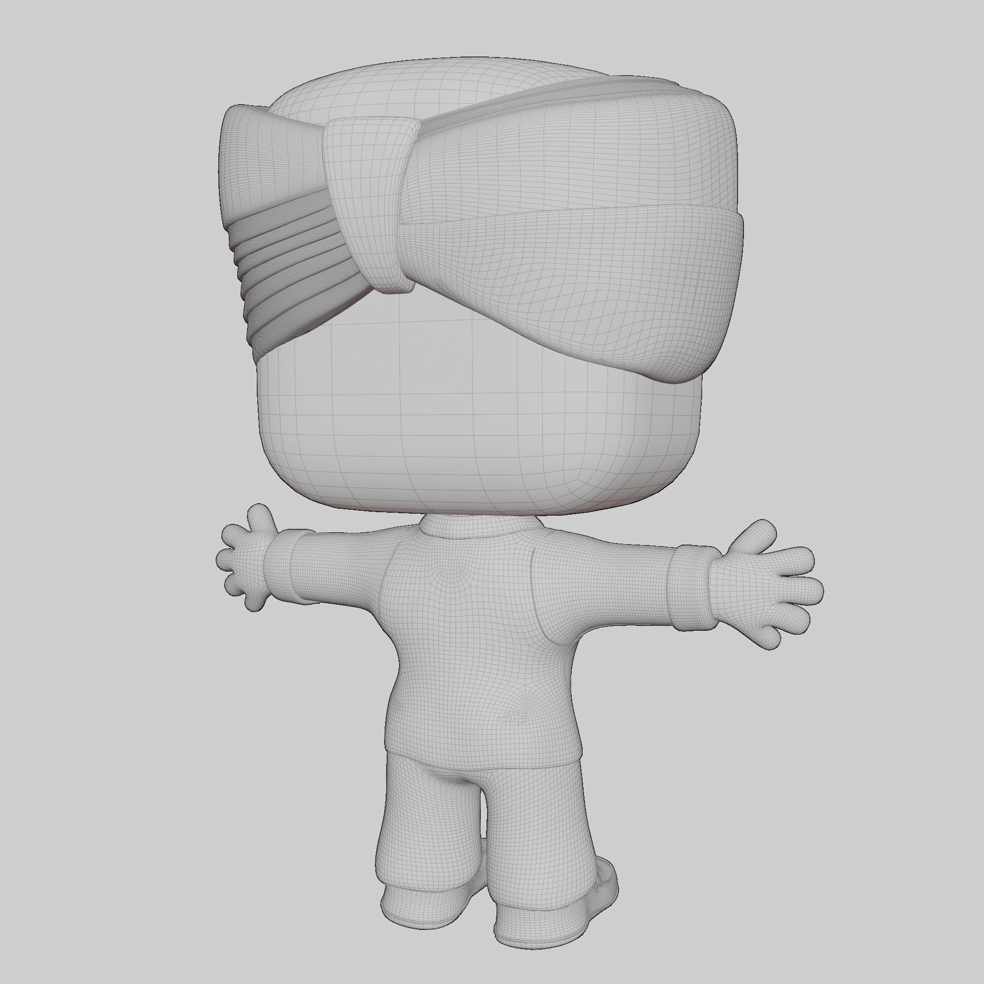 Indian Funkopop  Low-poly 3D model_17