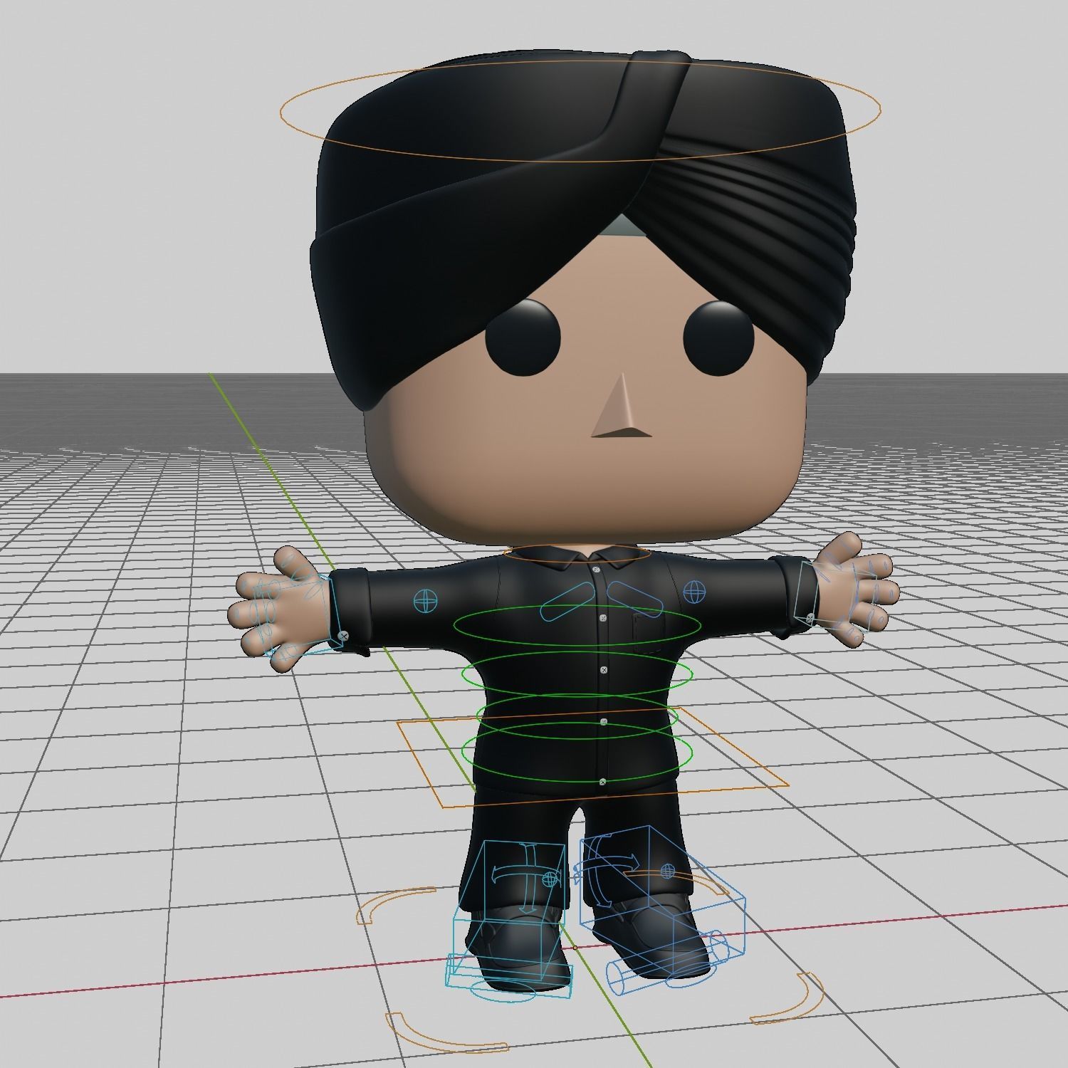 Indian Funkopop  Low-poly 3D model_3