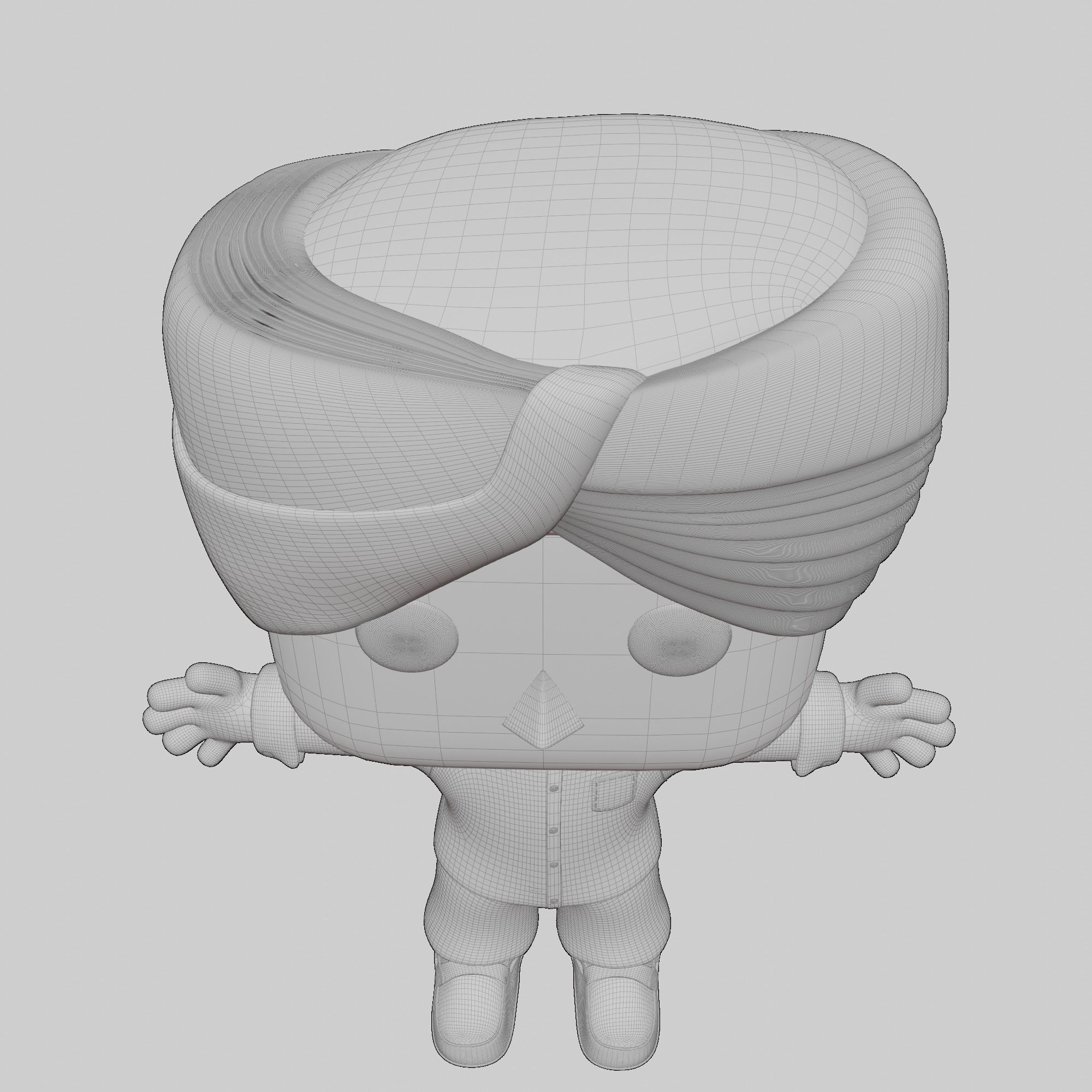 Indian Funkopop  Low-poly 3D model_13