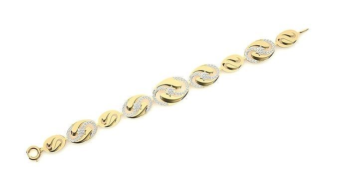 Diamond Bracelet 3D print model  3D print model