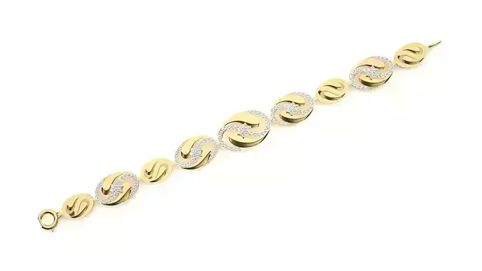 Diamond Bracelet 3D print model  3D print model