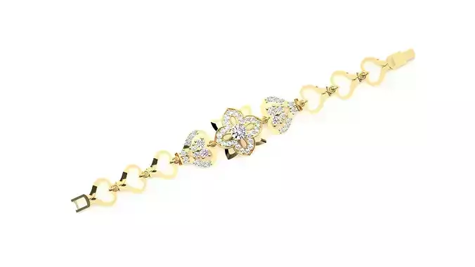 Diamond Bracelet 3D print model 