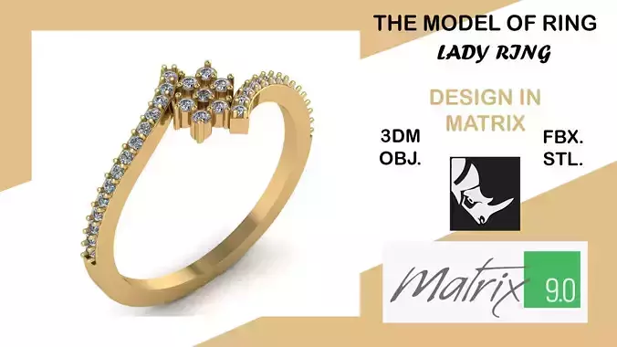 LADY model of ring VOL 32 3D print model