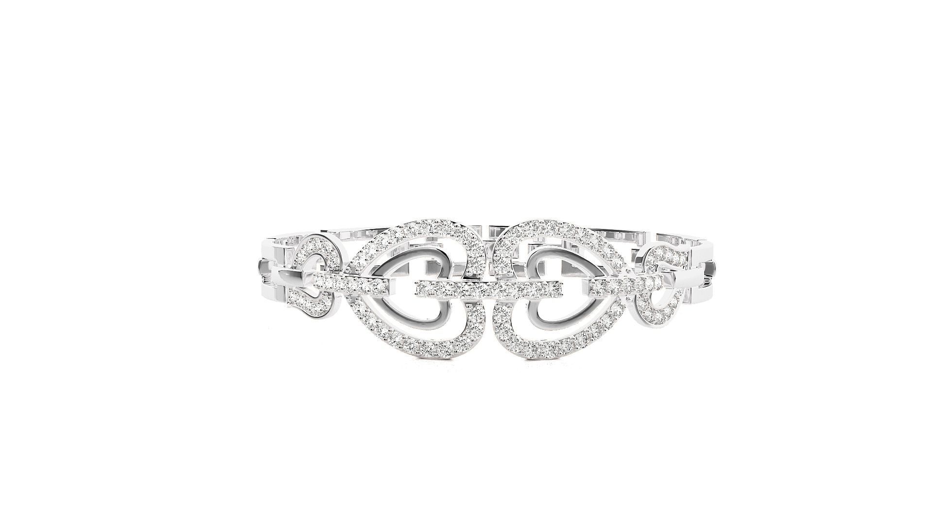 Diamond Bracelet 3D print model  3D print model_7