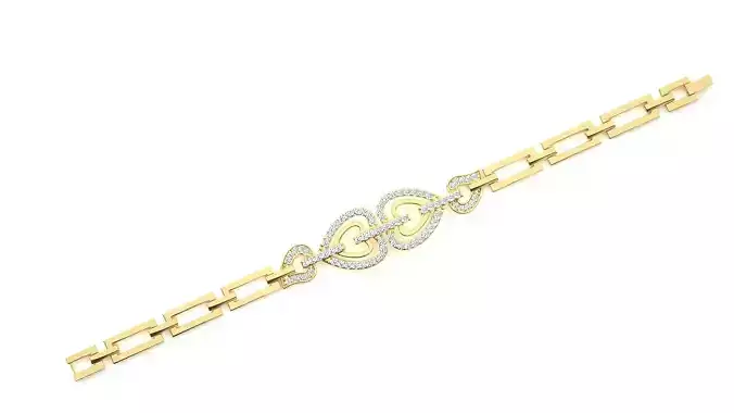 Diamond Bracelet 3D print model 