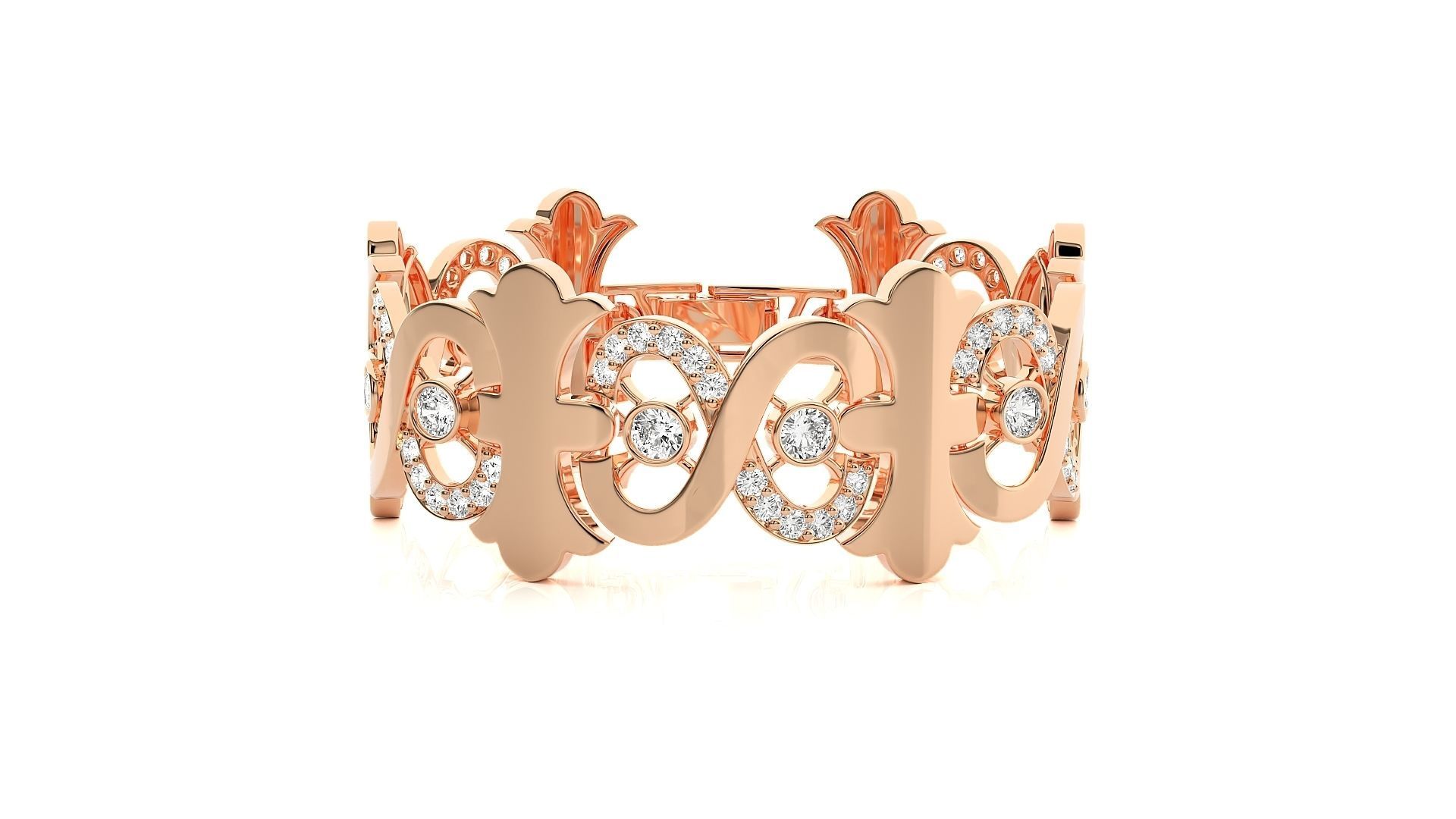 Diamond Bracelet 3D print model_4