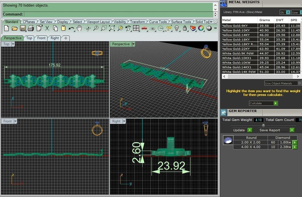 Diamond Bracelet 3D print model_9