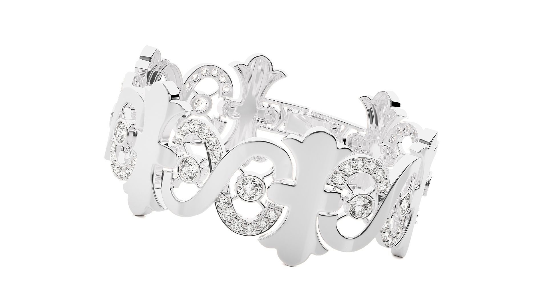 Diamond Bracelet 3D print model_5