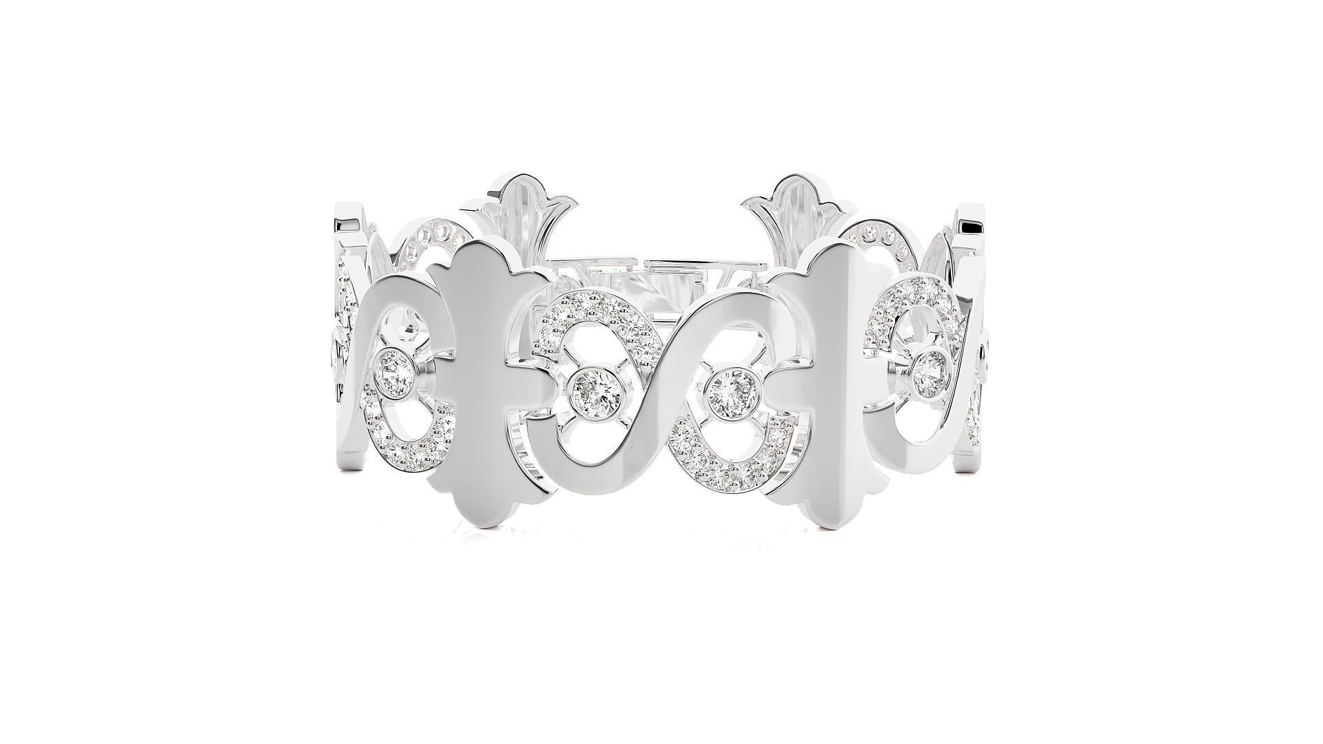 Diamond Bracelet 3D print model_6