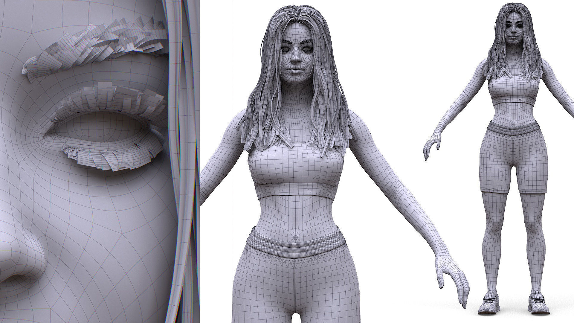 Mens and Womens Sport Suits  - Modular - Rigged 3D Model Collection_19