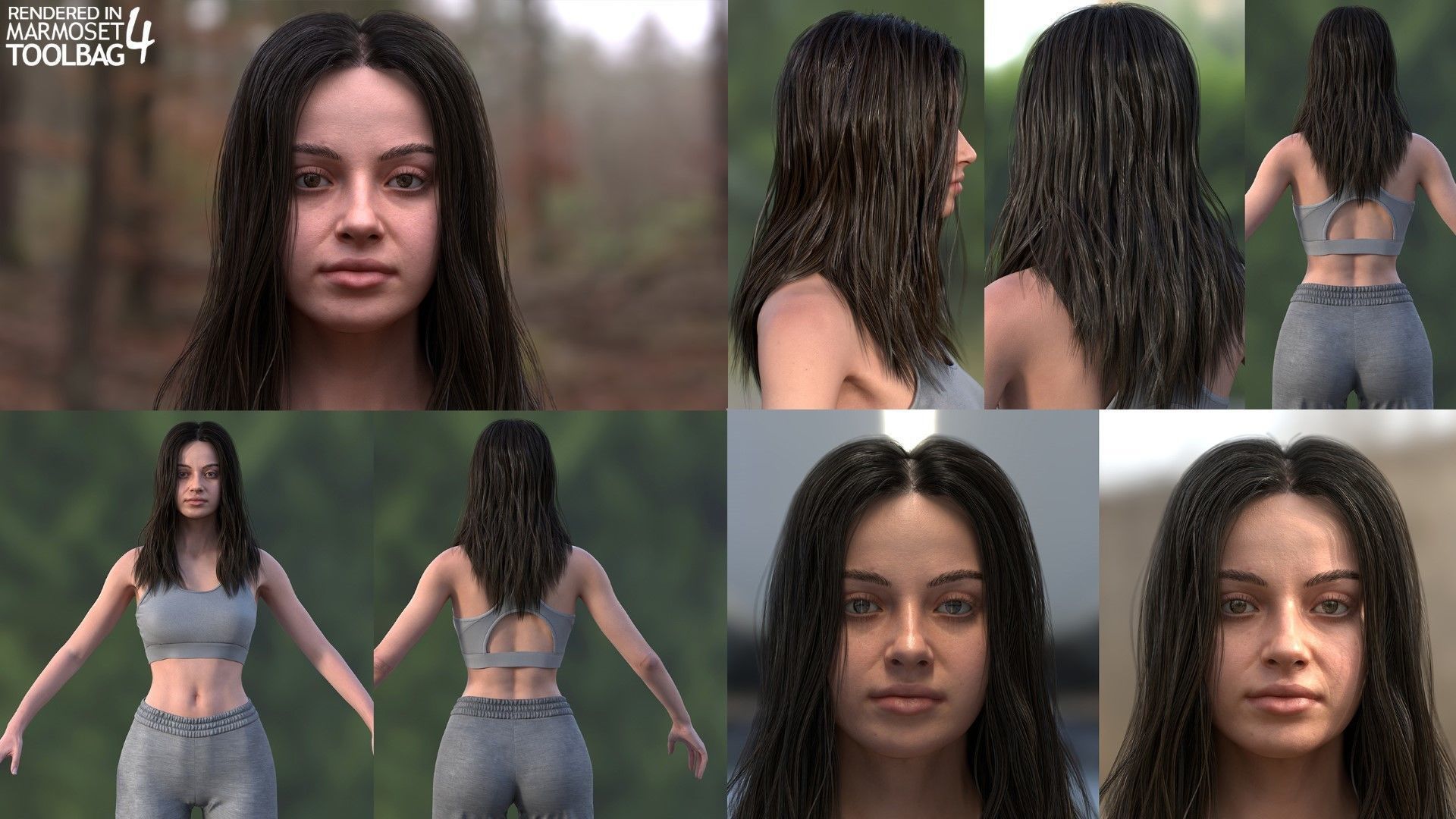 Mens and Womens Sport Suits  - Modular - Rigged 3D Model Collection_9