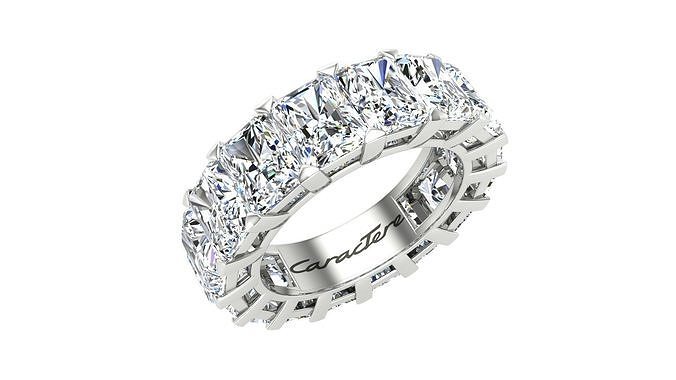 Eternity Ring With Radiant Stones 3D print model