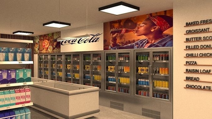 SUPERMARKET DESIGN 3D model 4