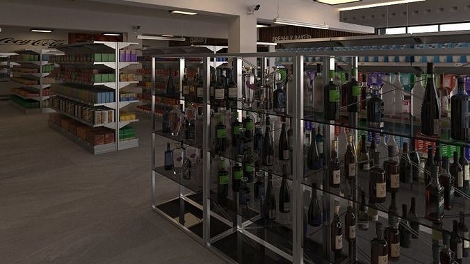 SUPERMARKET DESIGN 3D model 6