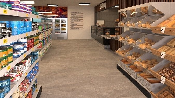 SUPERMARKET DESIGN 3D model 2