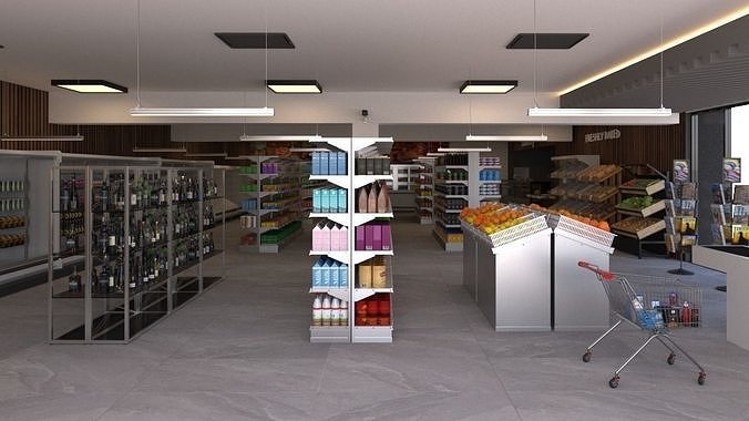 SUPERMARKET DESIGN 3D model 5