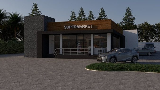 SUPERMARKET DESIGN 3D model 3