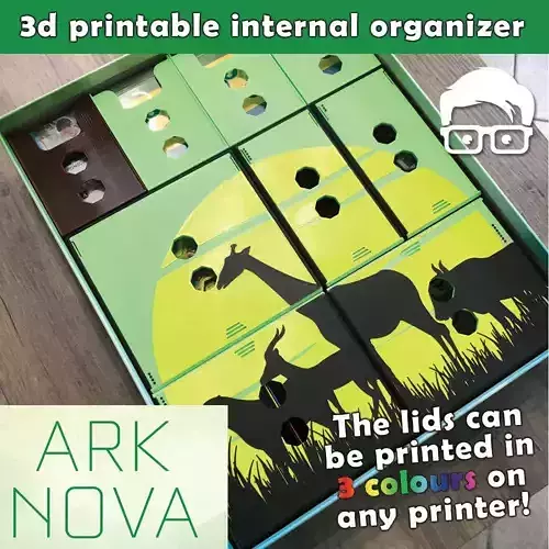 ARK NOVA 3D PRINTABLE INSERTS INTERNAL ORGANIZER 3D print model