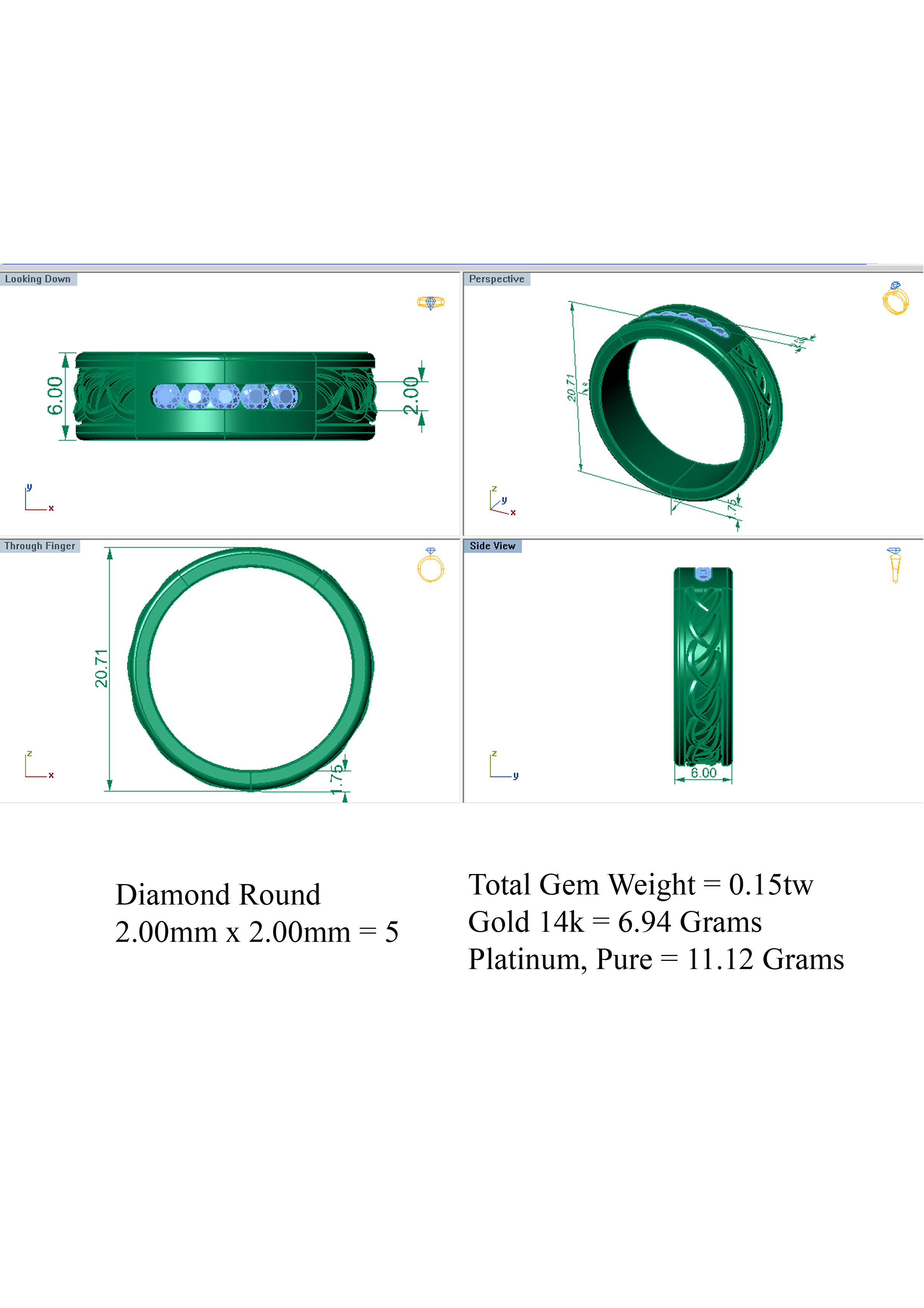 Wedding Band 3D print model_6