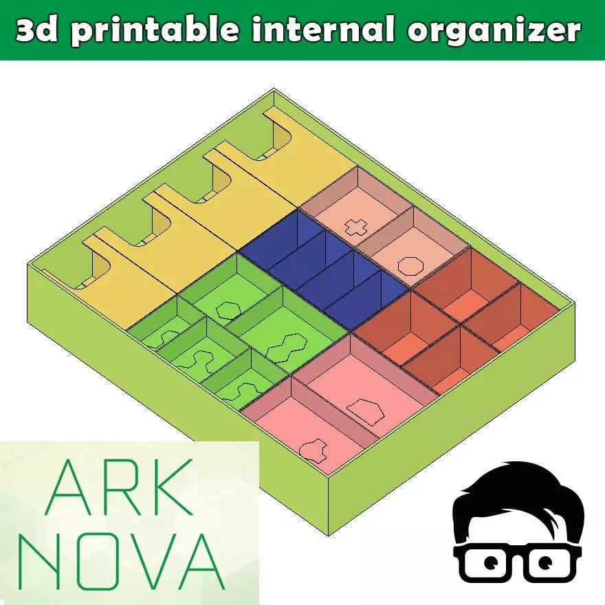 ARK NOVA 3D PRINTABLE INSERTS INTERNAL ORGANIZER 3D print model_0
