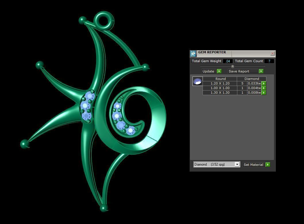 Star Pendant  3D print model_4