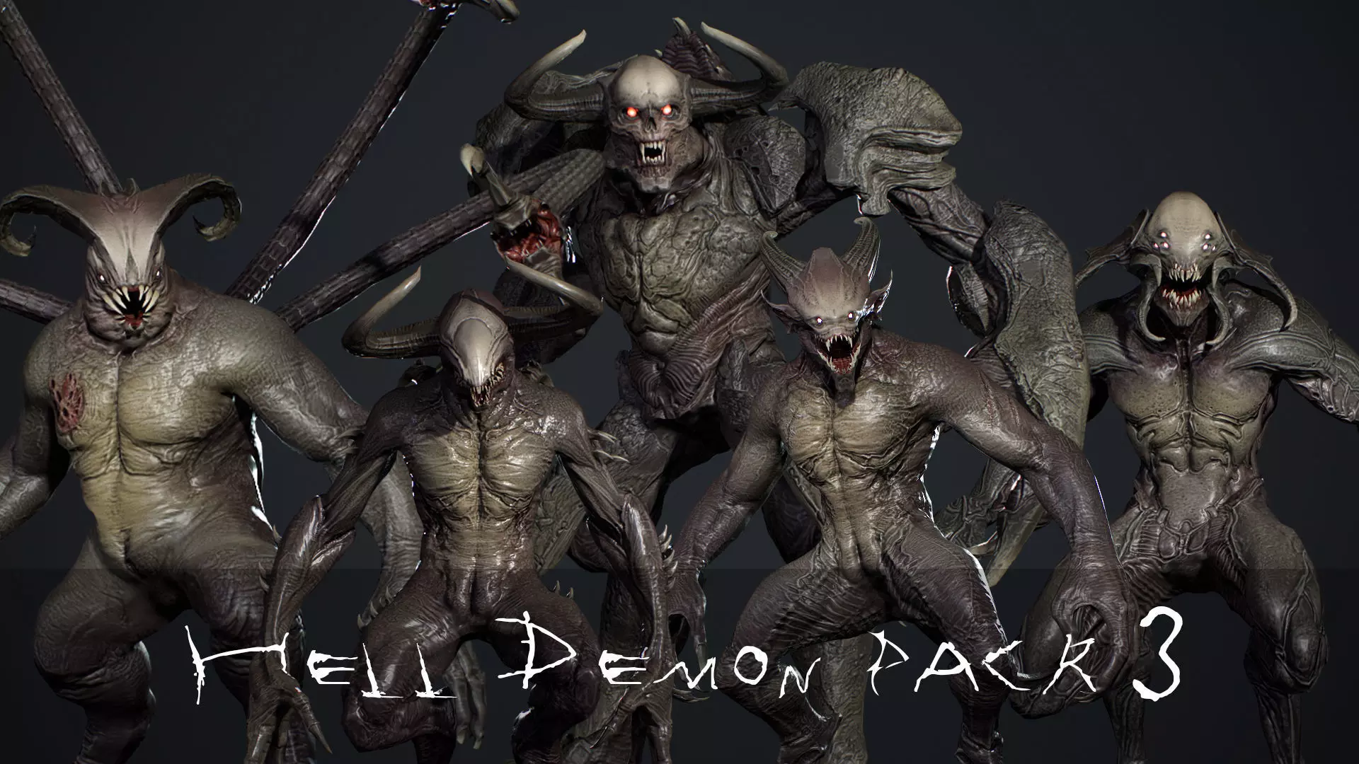 Hell Demon Pack 3 3D Model Collection_0