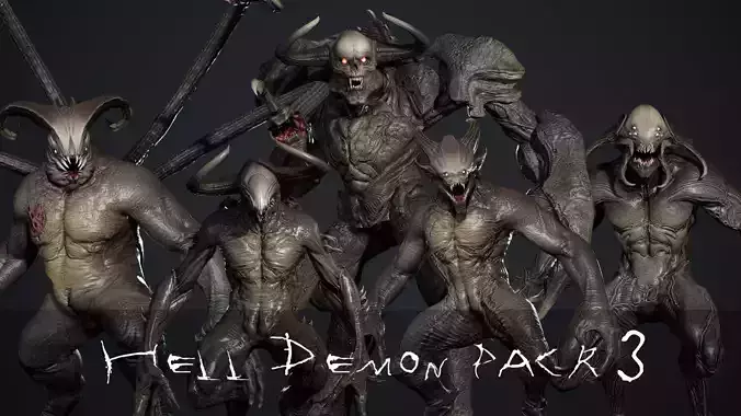 Hell Demon Pack 3 3D Model Collection Hell Demon Pack 3 3D Model Collection