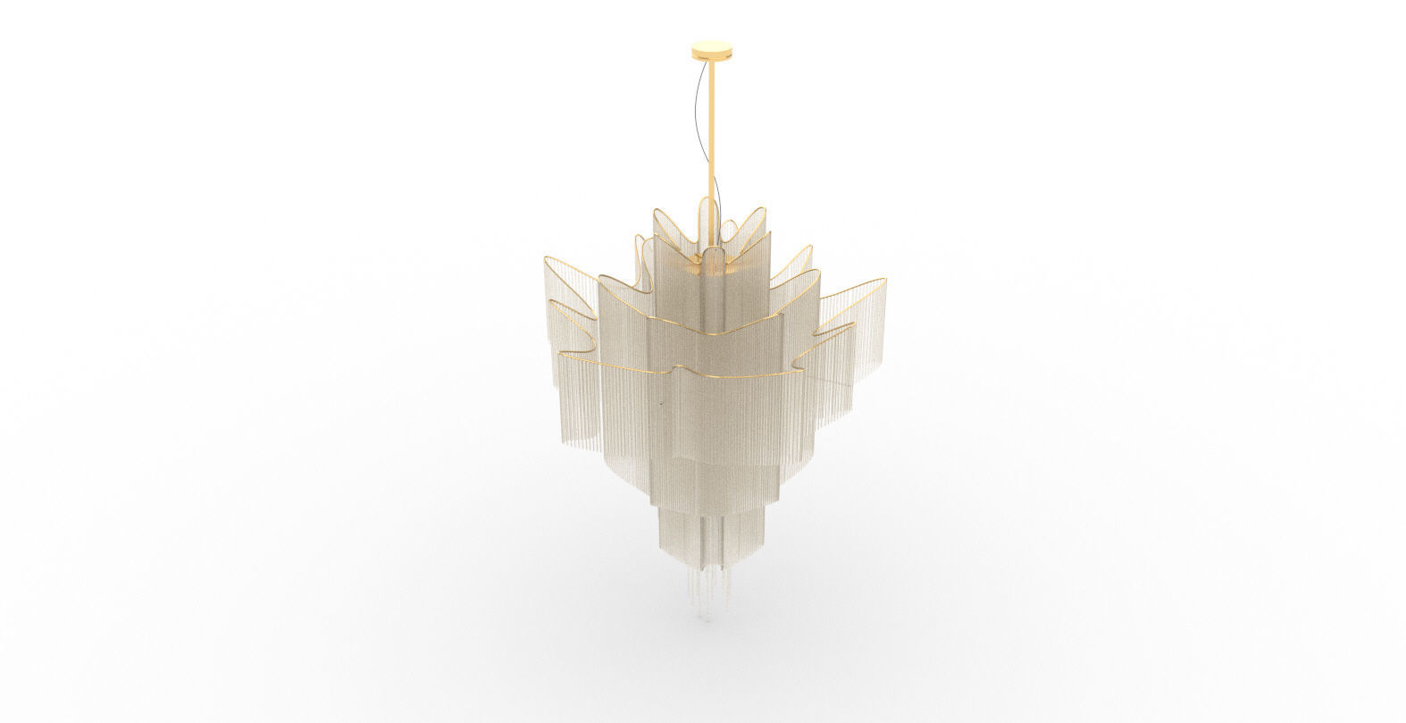 Crystal Chandelier Light 3D Model 3D print model_2
