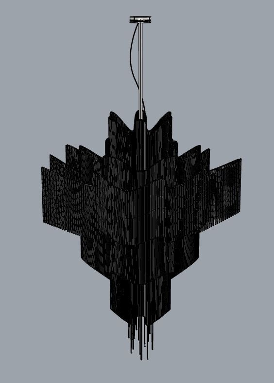 Crystal Chandelier Light 3D Model 3D print model_3