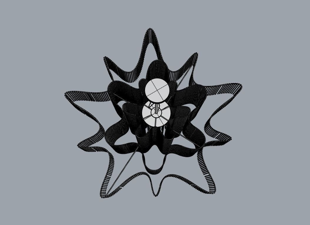 Crystal Chandelier Light 3D Model 3D print model_4