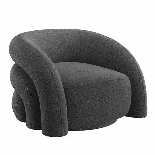 Poly and Bark Volos swivel boucle chair