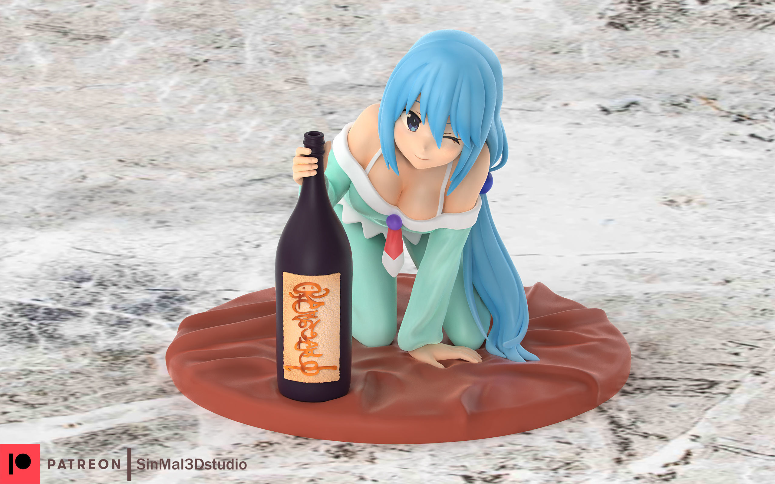 Aqua Konosuba 3d printable model 3D print model_6