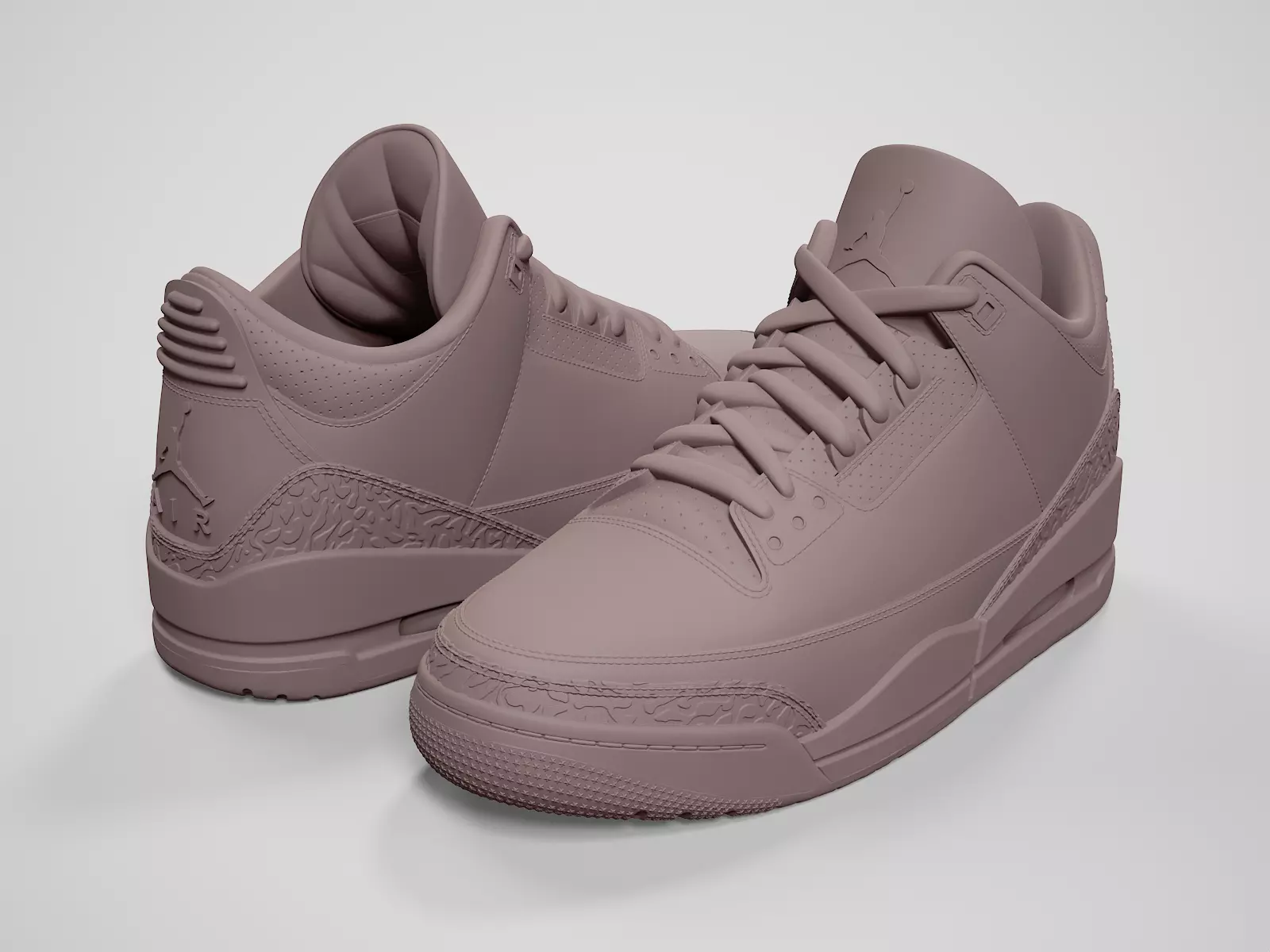 Air Jordan3-retro sneaker-3d printable 3D print model_0