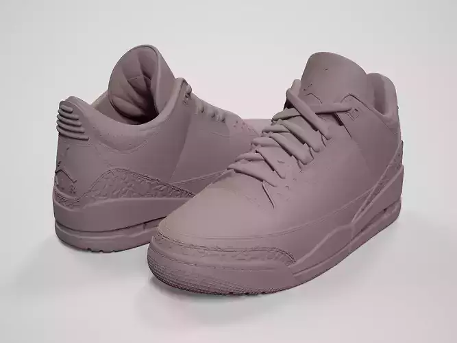 Air Jordan3-retro sneaker-3d printable 3D print model