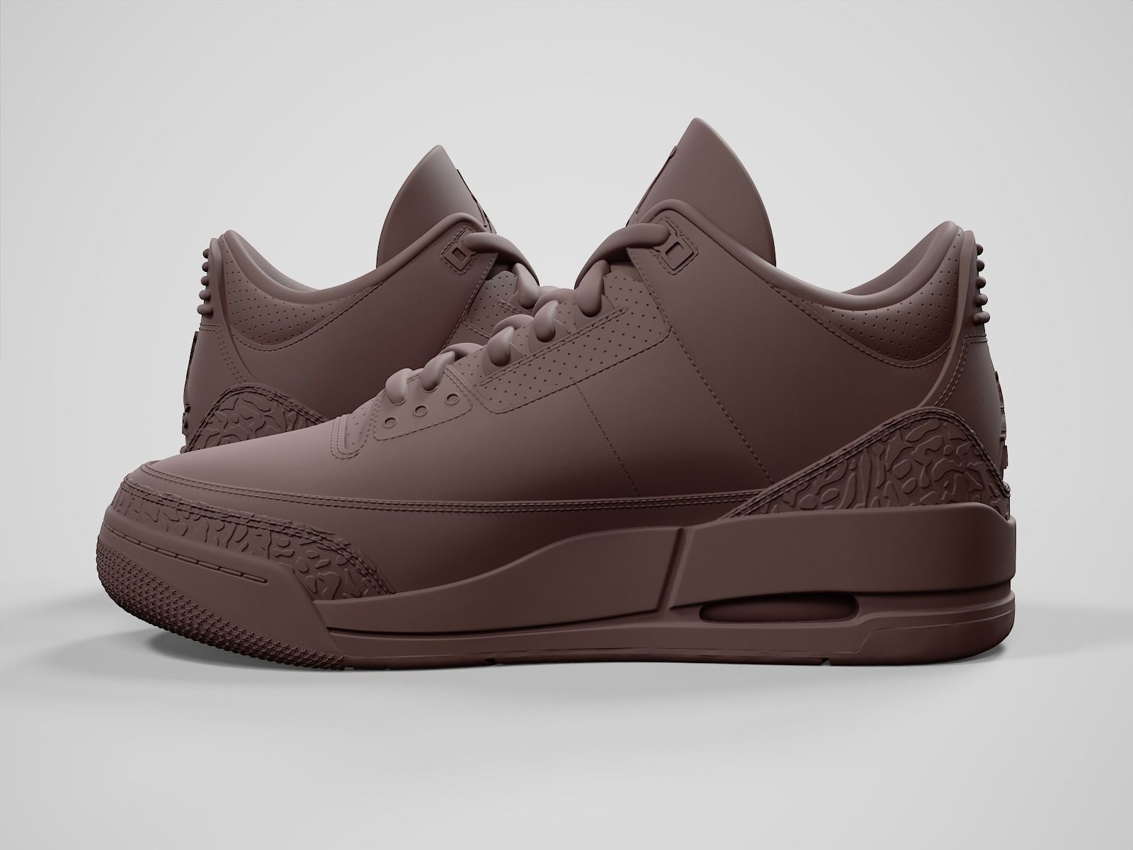 Air Jordan3-retro sneaker-3d printable 3D print model_2