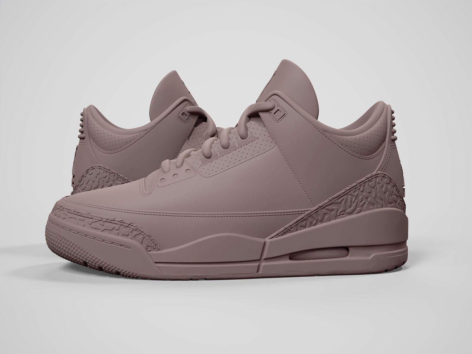 Air Jordan3-retro sneaker-3d printable 3D print model_1