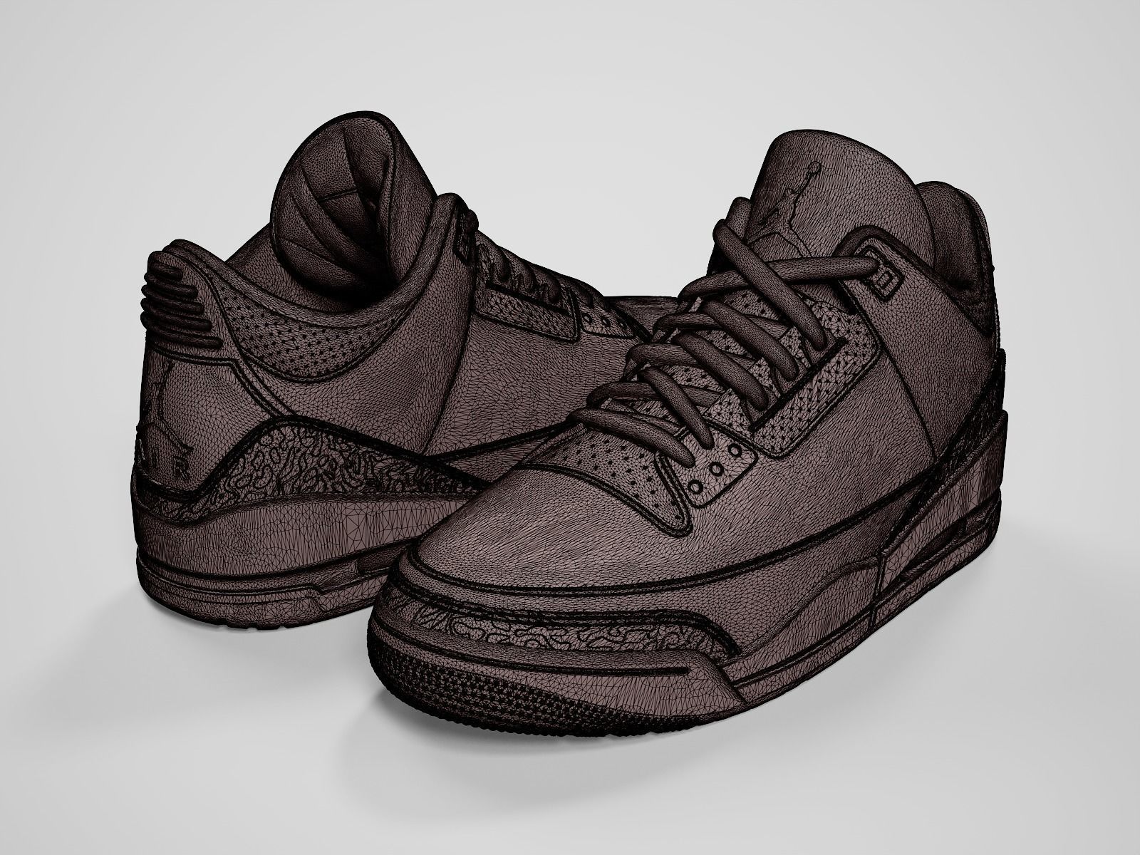 Air Jordan3-retro sneaker-3d printable 3D print model_6