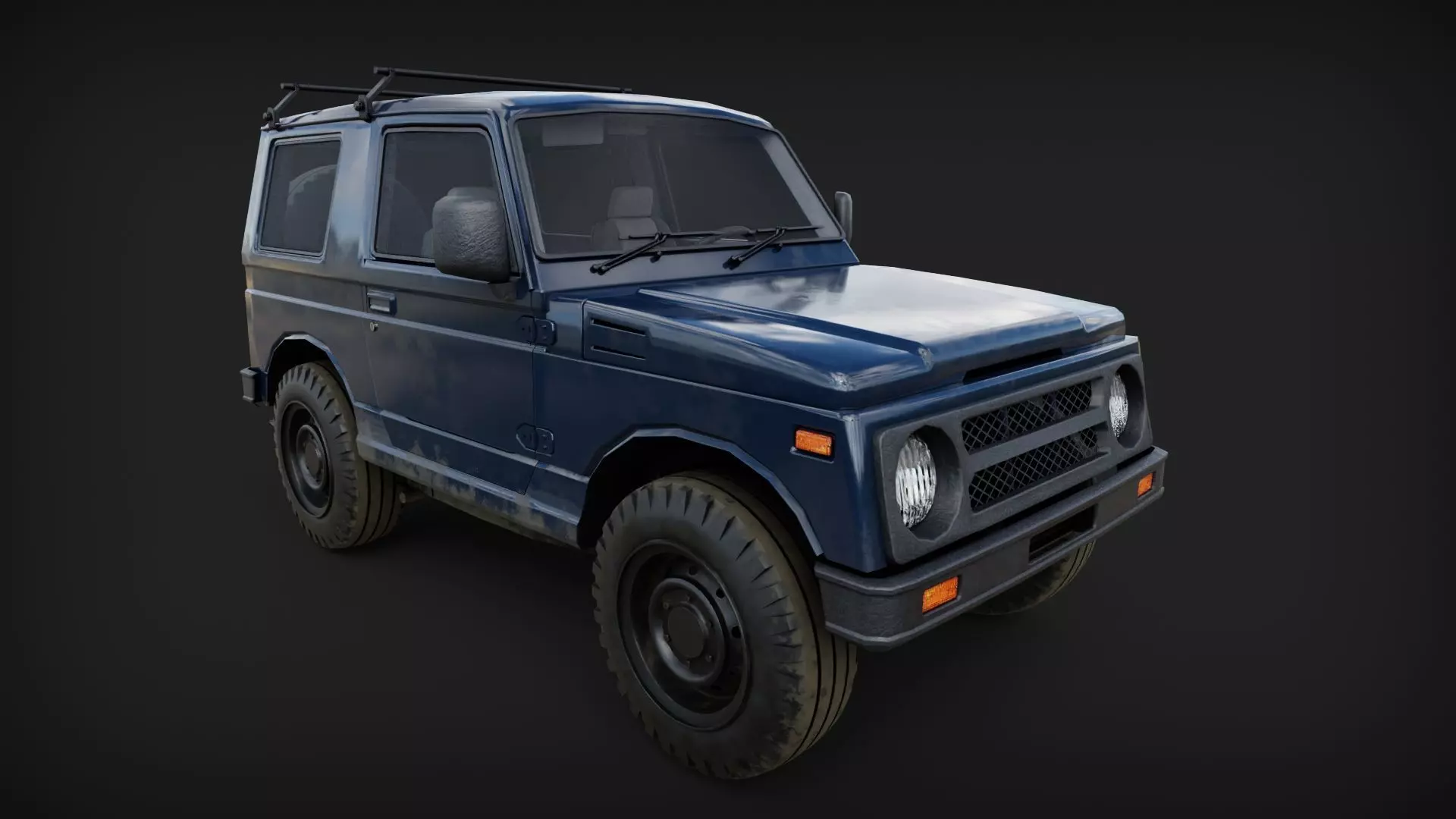 Suzuki Jimmy Mini SUV Low-poly 3D model_0