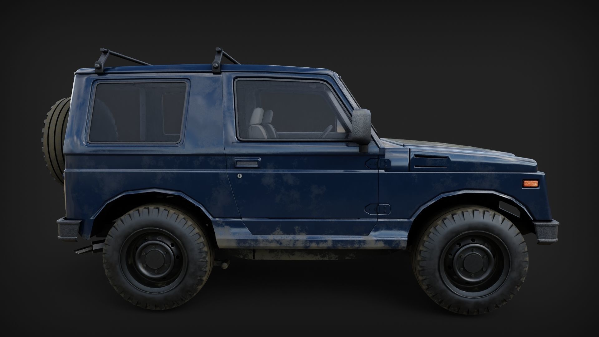 Suzuki Jimmy Mini SUV Low-poly 3D model_4