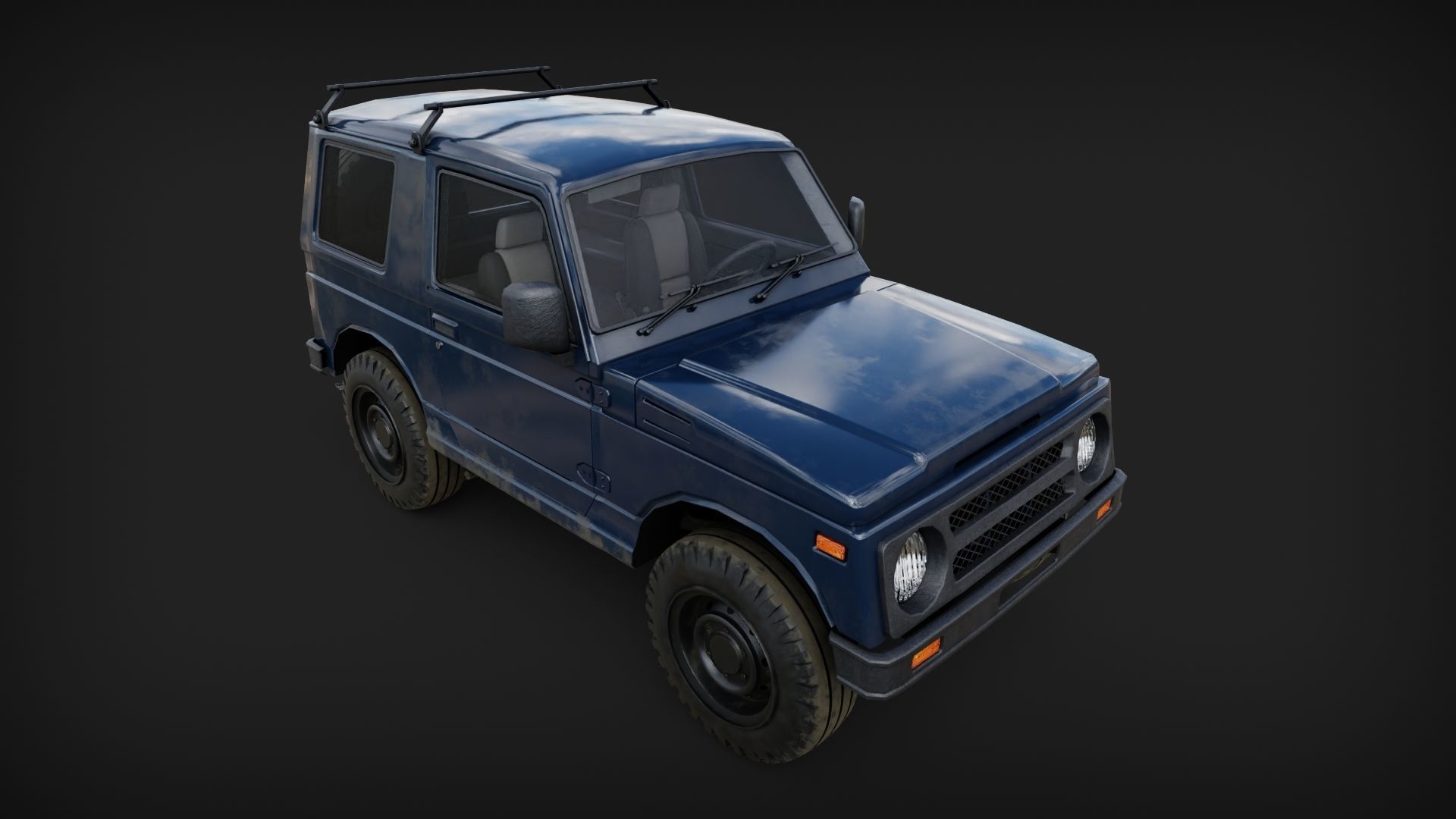 Suzuki Jimmy Mini SUV Low-poly 3D model_3