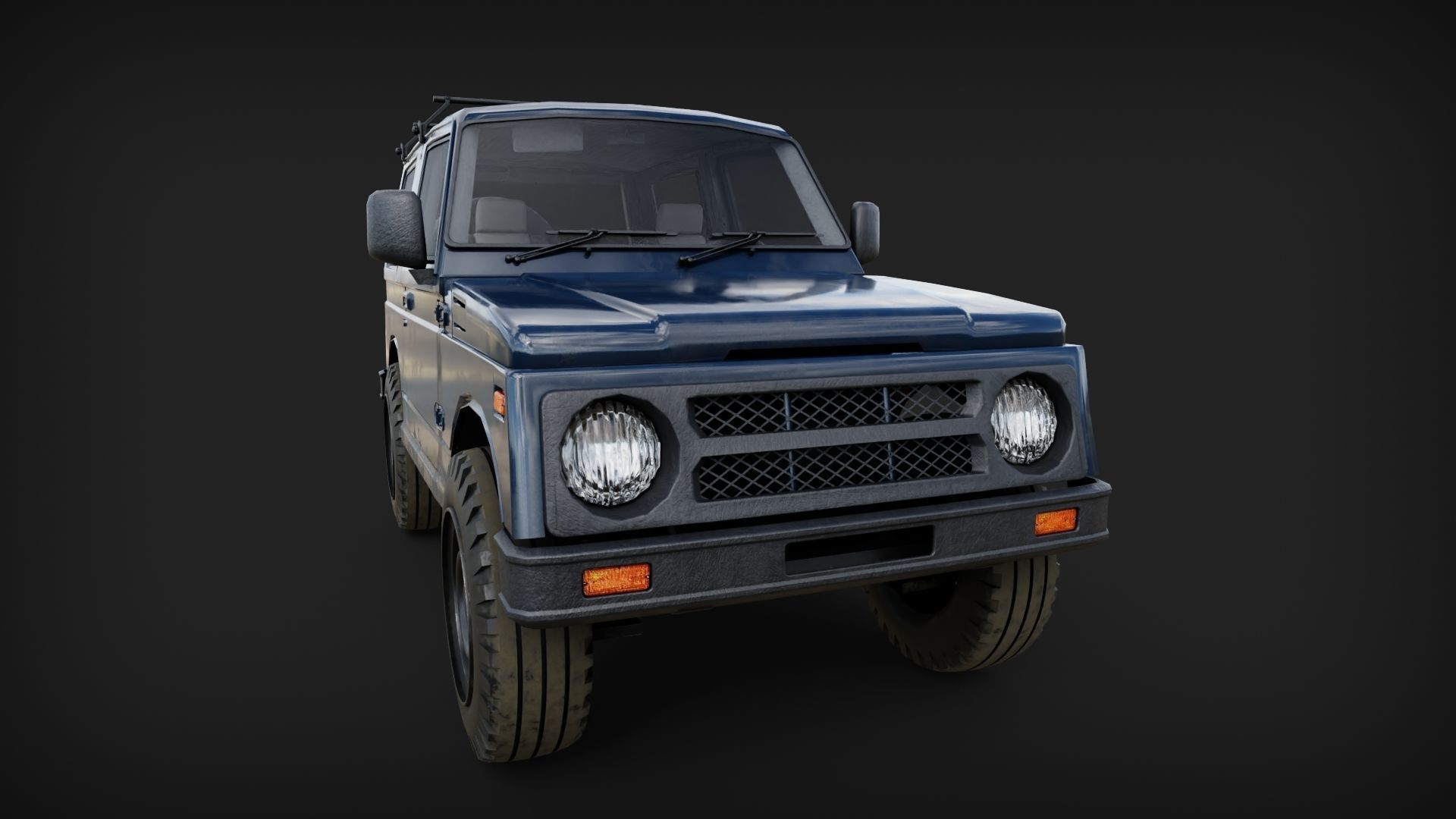 Suzuki Jimmy Mini SUV Low-poly 3D model_1