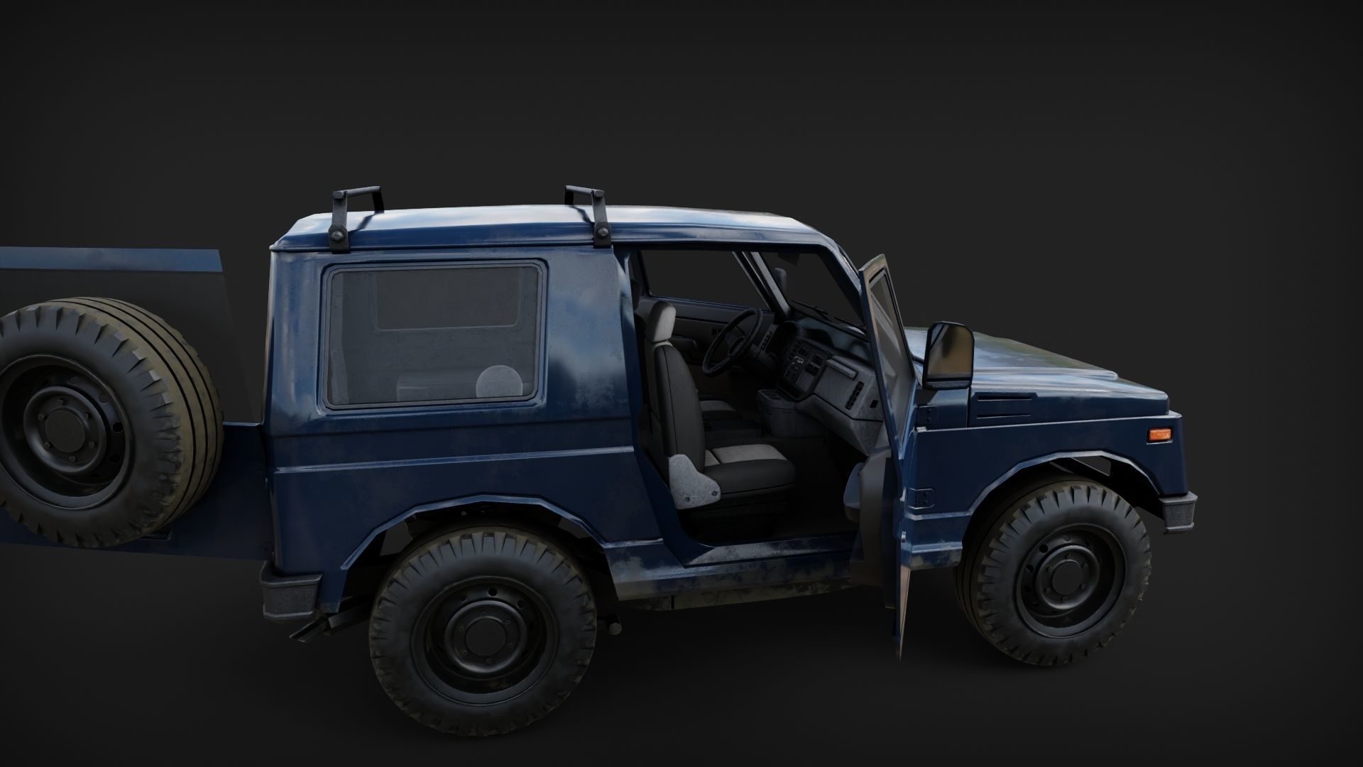 Suzuki Jimmy Mini SUV Low-poly 3D model_2