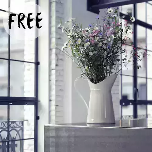 Wild flowers 3D model