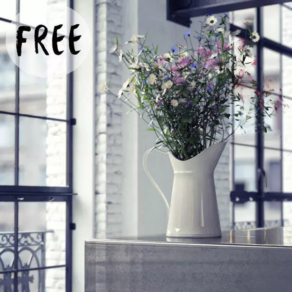 Wild flowers 3D model 3D model_0