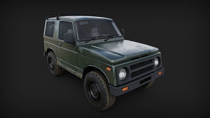 Suzuki Jimmy Military Car Low-poly 3D model