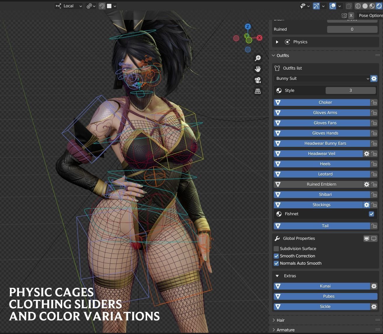 Bunny Akali - Game Ready Low-poly 3D model_17