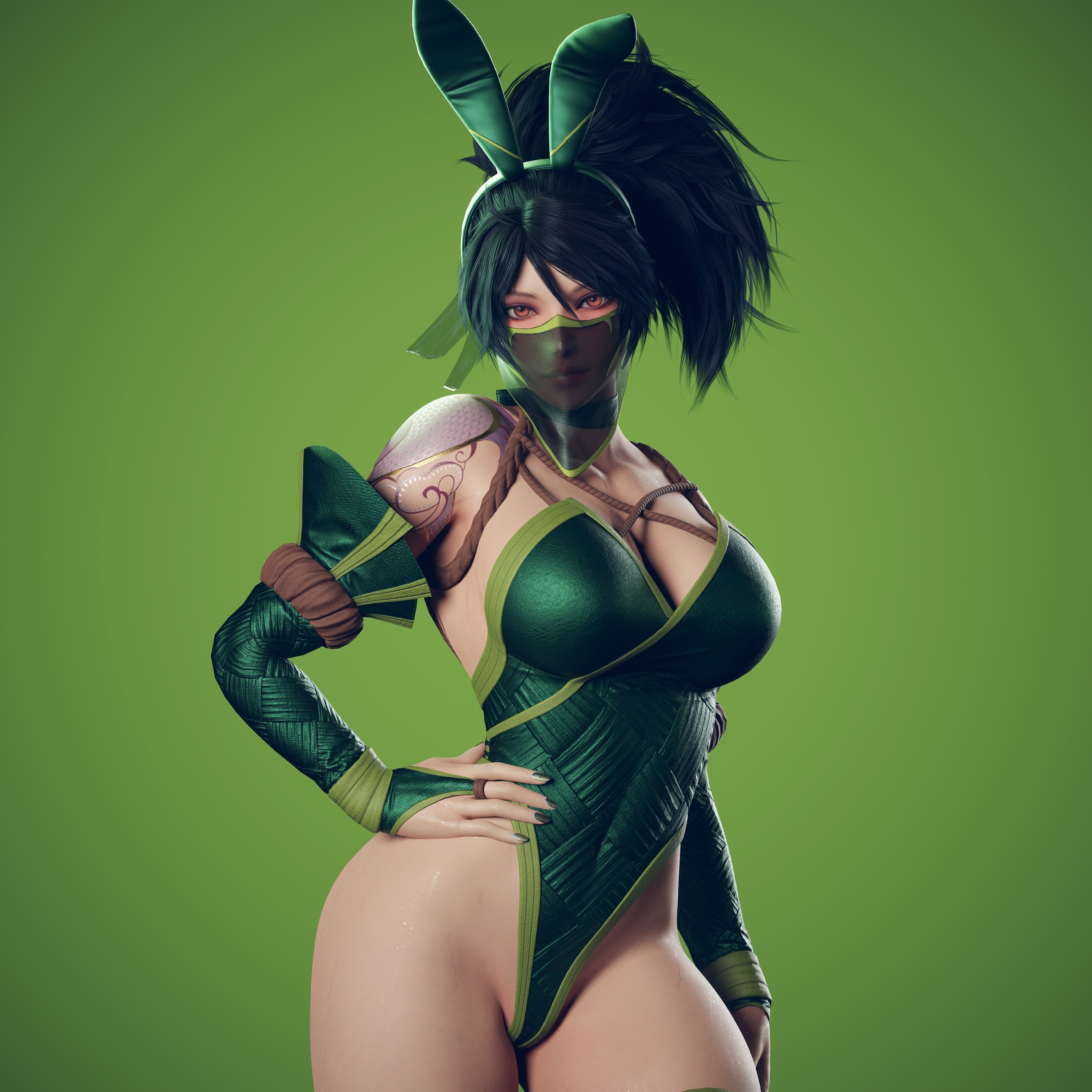 Bunny Akali - Game Ready Low-poly 3D model_4