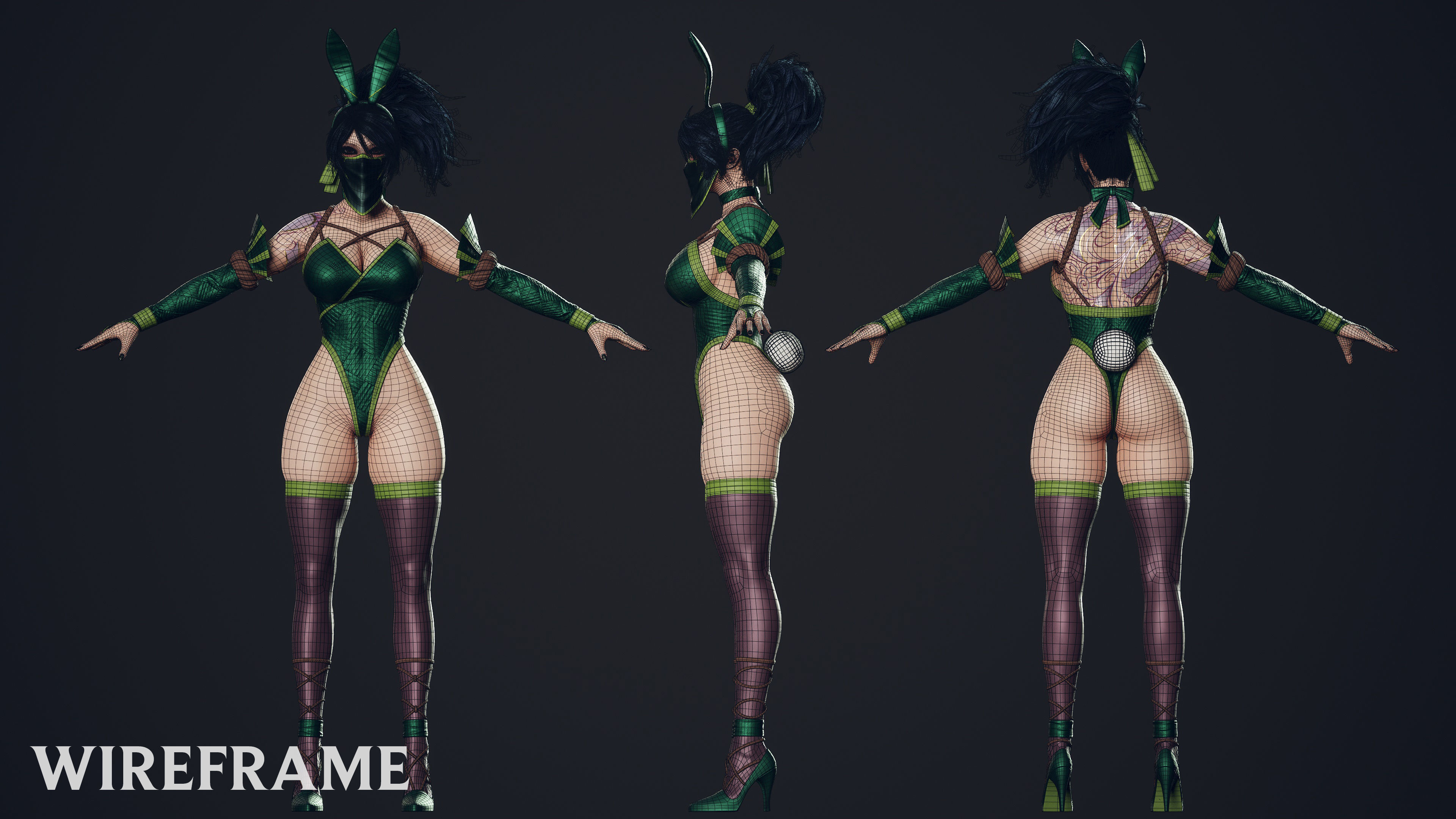 Bunny Akali - Game Ready Low-poly 3D model_12