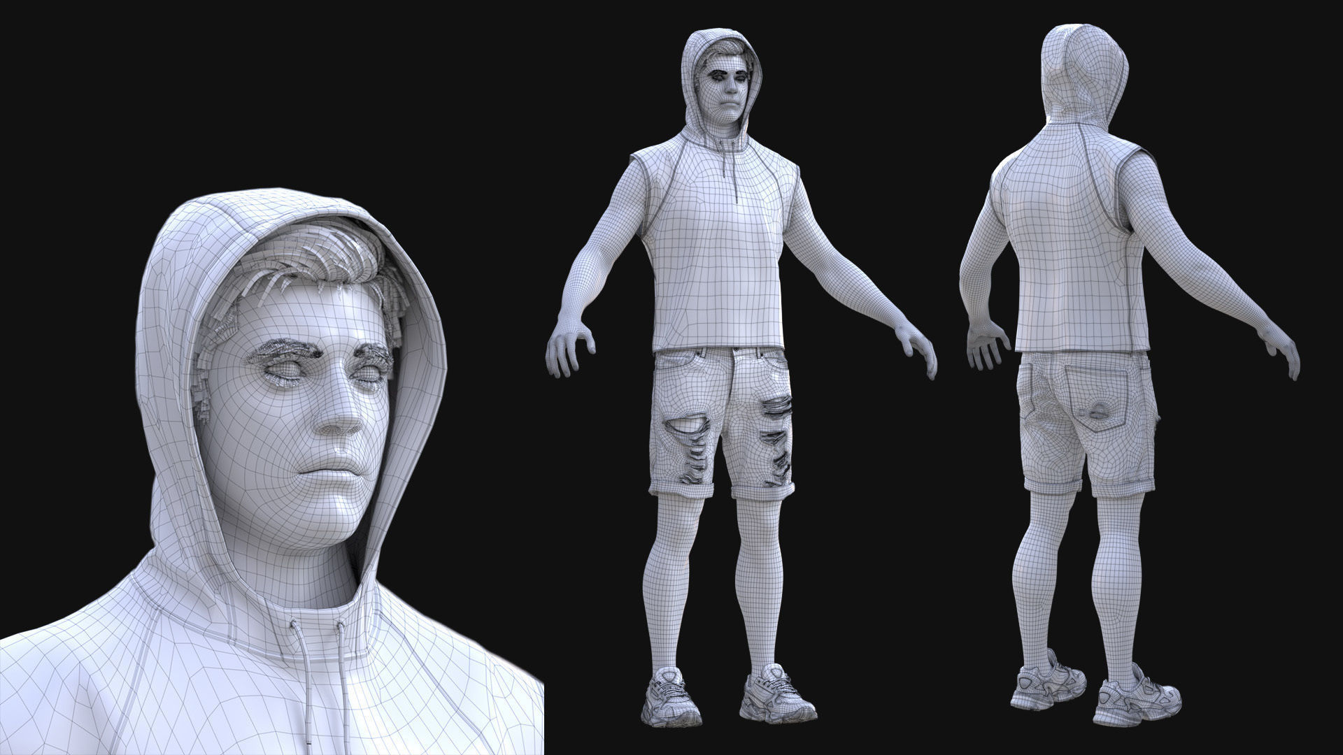Mens and Womens Summer Outfits  - Modular - Rigged 3D Model Collection_20