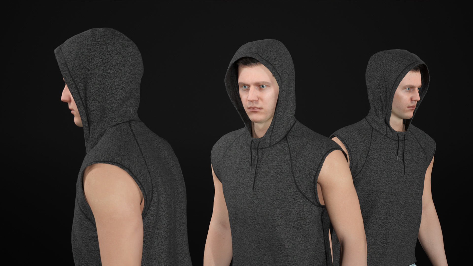 Mens and Womens Summer Outfits  - Modular - Rigged 3D Model Collection_31